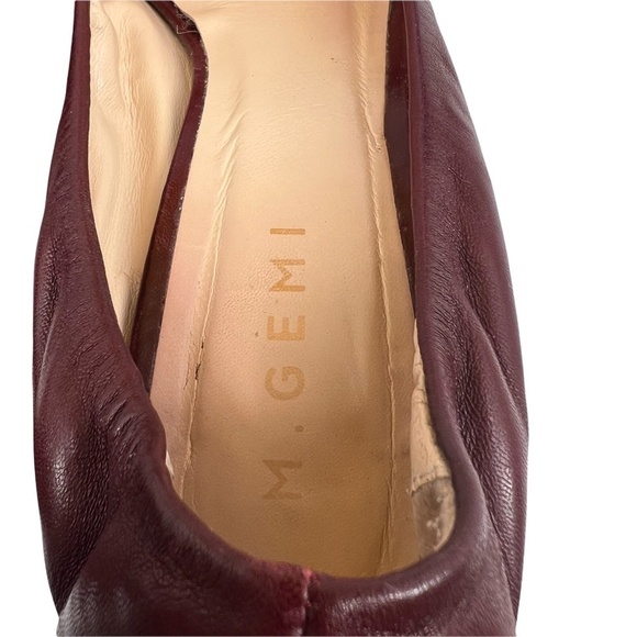 M. Gemi Red Mossa Day Leather Block Heels Size 39 1/2 Women's - Picture 8 of 10